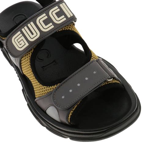 black gucci sandals men